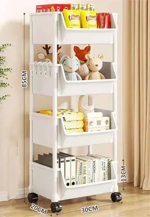 Rolling Storage Cart with Wheels – Multi-Purpose Kitchen, Bathroom & Office Organizer