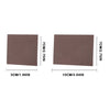 A rectangular piece of brown chemical smoke magic paper with dimensions 5cm x 7cm and another piece measuring 10cm x 7cm.