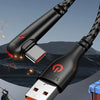 120W Fast Charging USB-C Cable with 90° Elbow Design