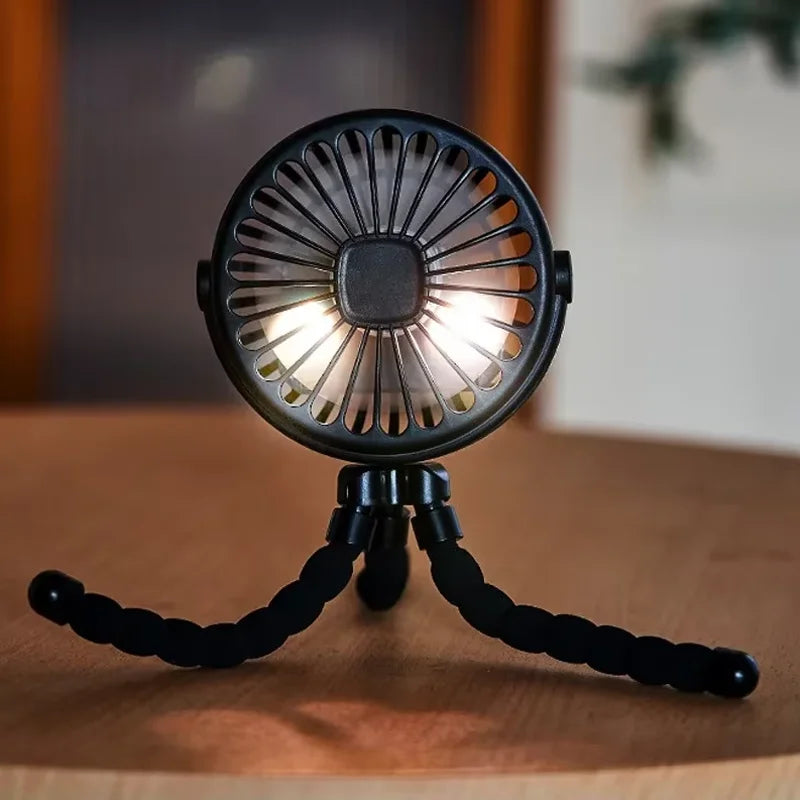 Flexible Tripod Desk Fan with Adjustable Legs