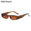 Lunettes de Soleil Rectangle Panthère Vintage