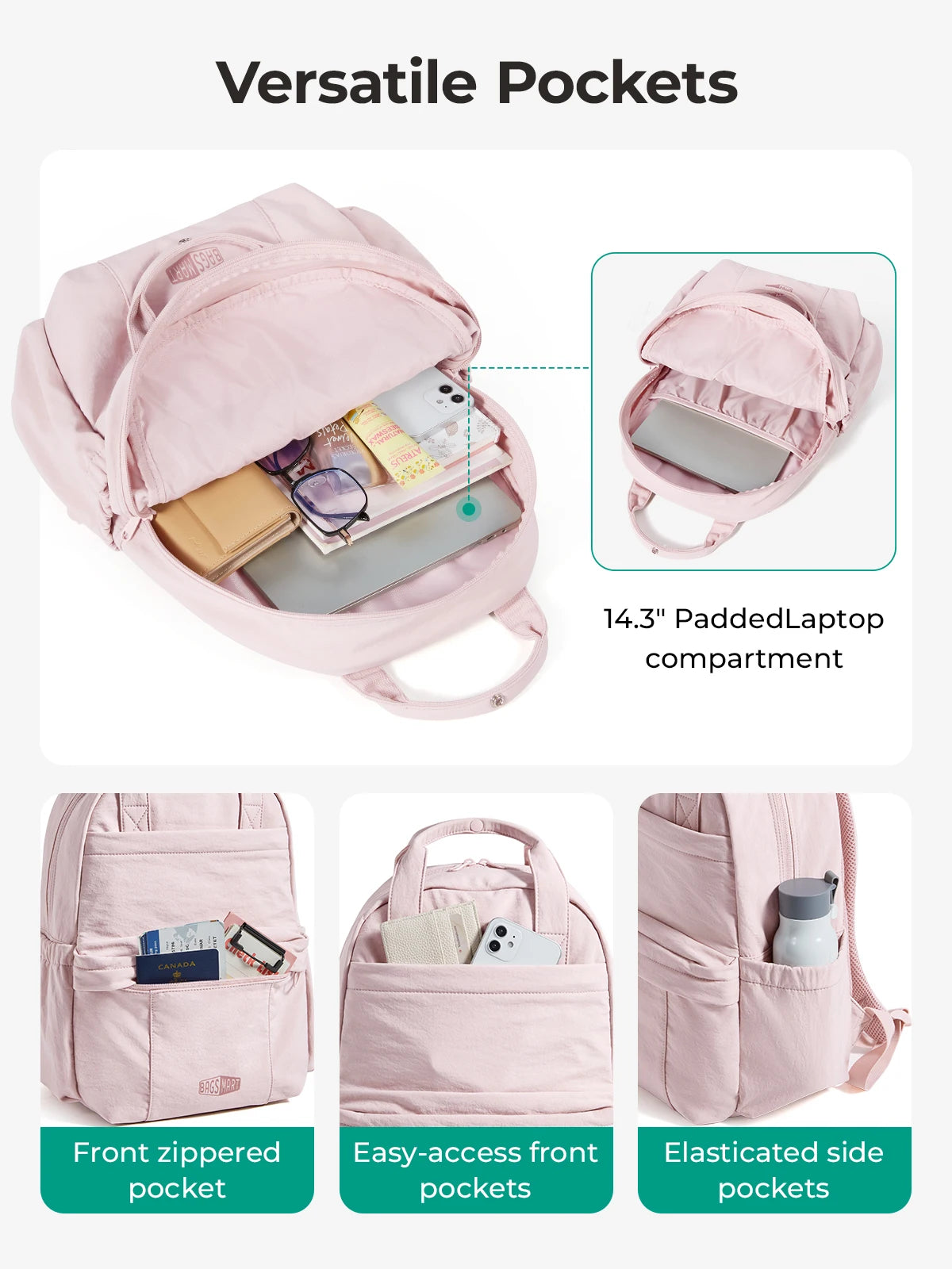 Lightweight Travel Laptop Backpack with Large Capacity