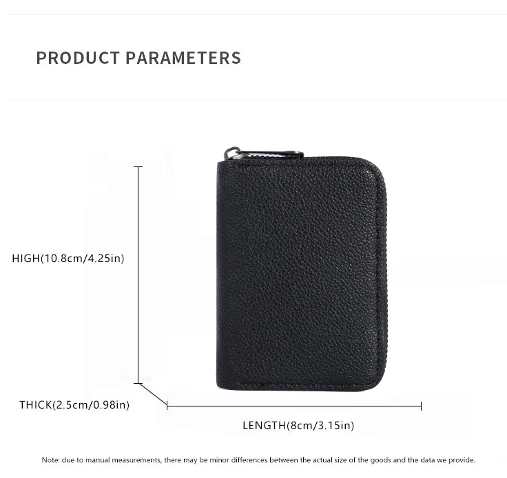 PU Leather Card Holder Wallet with 20 Card Slots