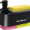 3-in-1 Kitchen Soap Dispenser with Sponge Caddy