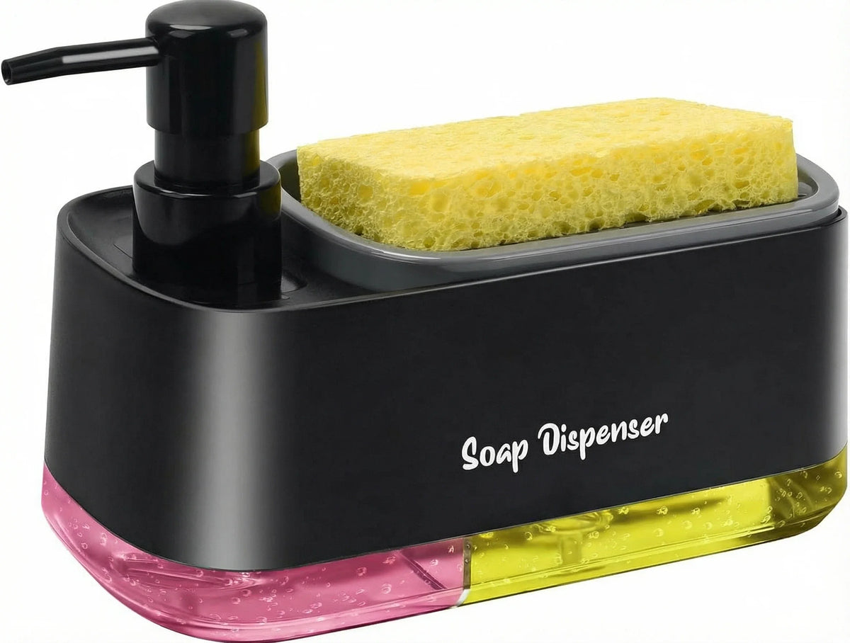 3-in-1 Kitchen Soap Dispenser with Sponge Caddy