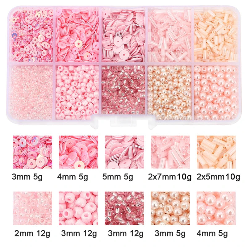 Kit Complet de Création de Bijoux DIY avec Perles en Verre