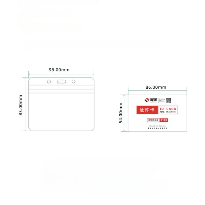 Clear Vinyl ID Badge Holder with Soft PVC Case