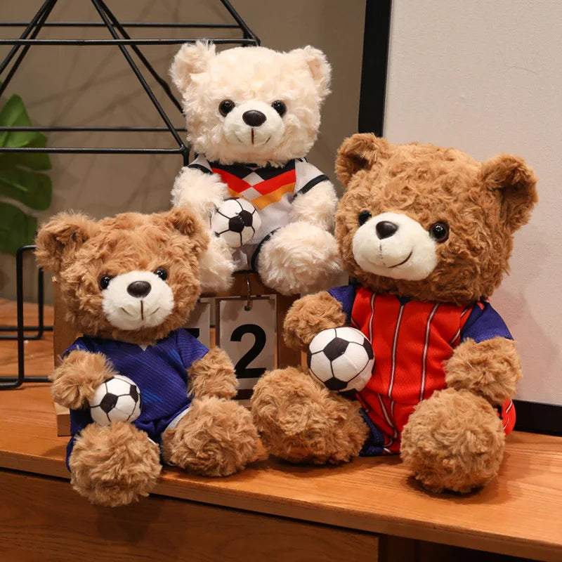 Kawaii Football Bear Plush Toy