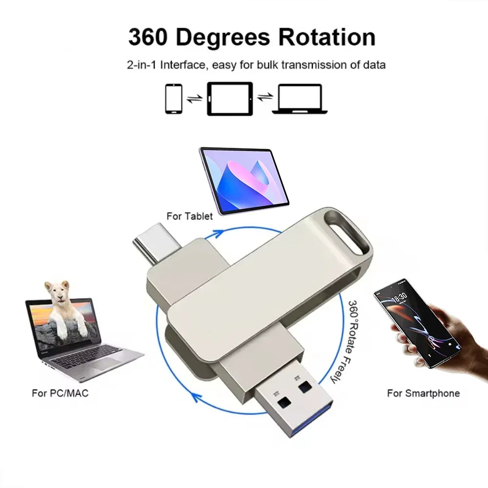 Dual USB-C and USB 3.0 Flash Drive