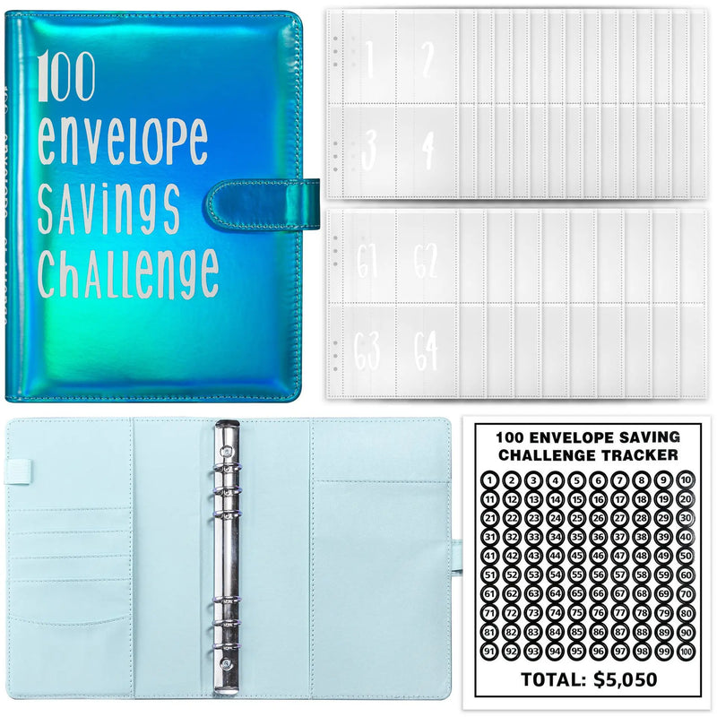 A5 Money Savings Challenge Binder with Cash Envelopes
