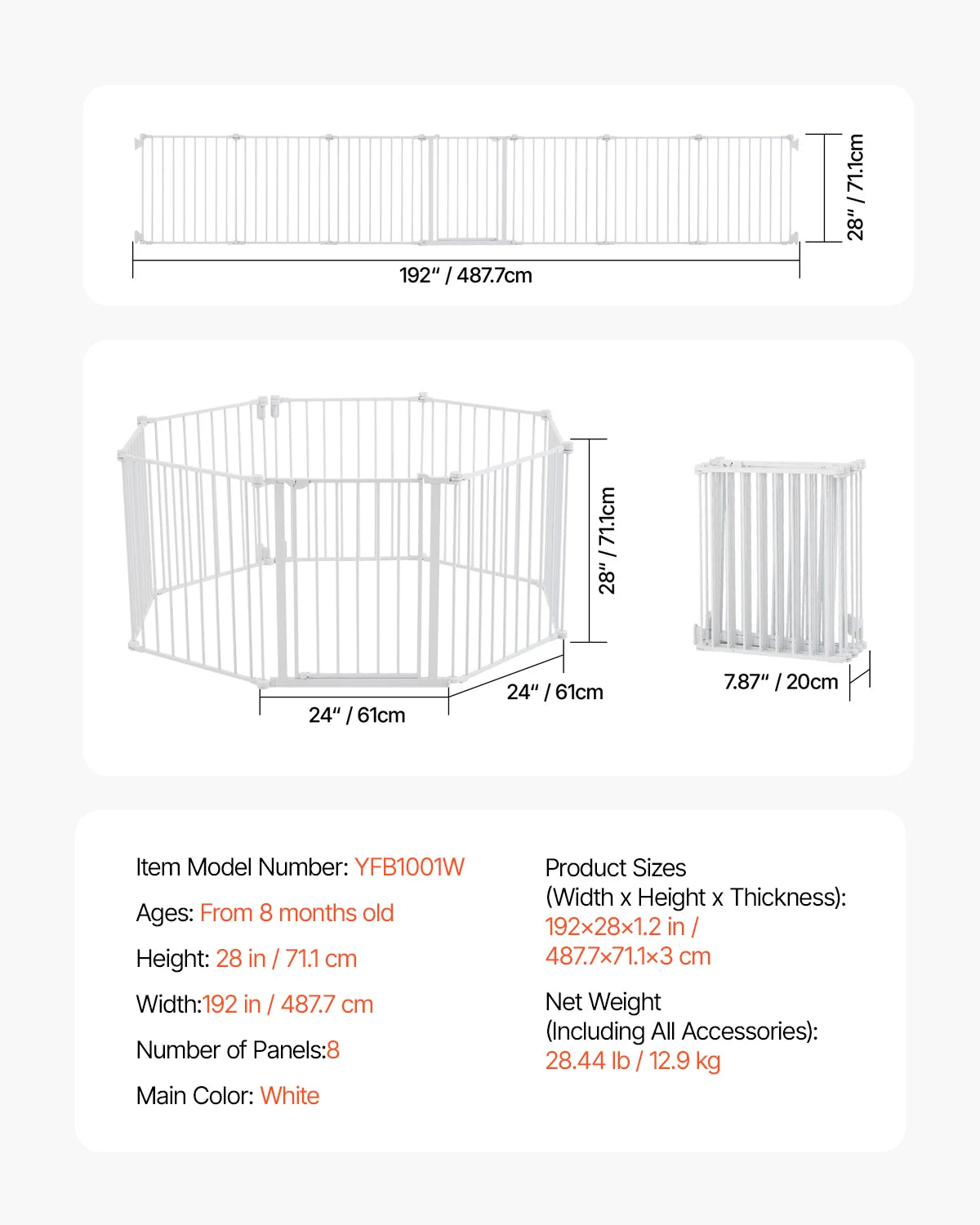 Walk-Through Safety Gate for Babies and Pets