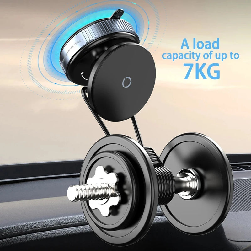 Soporte Magnético para Teléfono en Coche con Succión al Vacío y Rotación 360°
