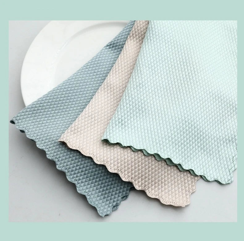 Microfiber Fish Scale Cleaning Cloths (5-Pack)