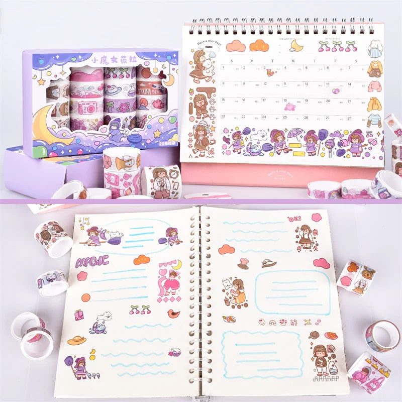 Colección de Cinta Washi Kawaii - 20 Rollos