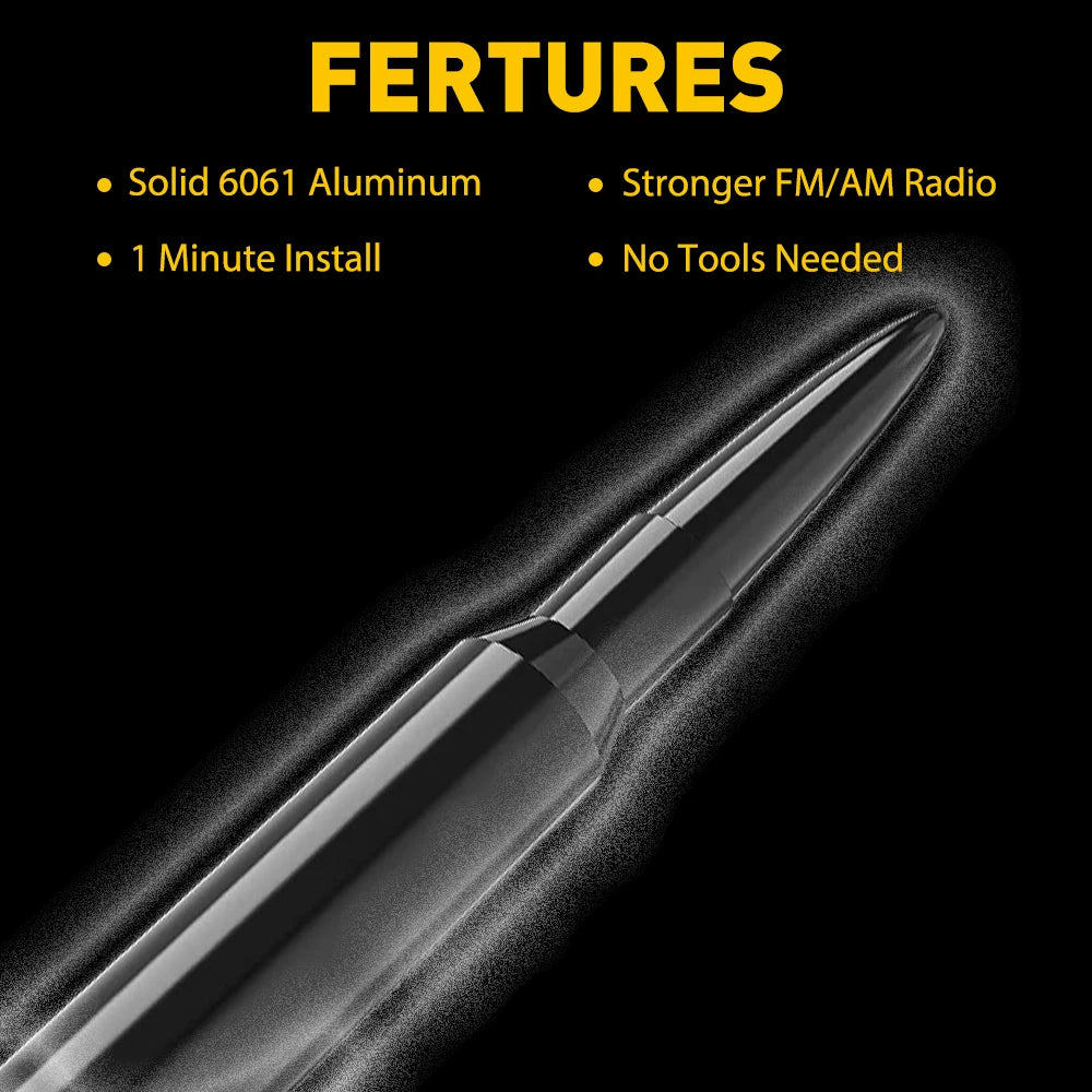 Compact 14cm Bullet Car Antenna for AM/FM Reception