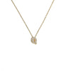 Initial Letter Pendant Necklace with Cubic Zirconia