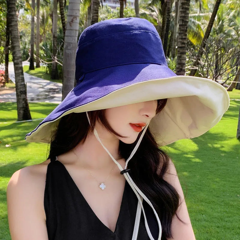 Reversible UPF 50+ Wide Brim Sun Hat