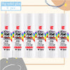 Six packs of 36g solid glue sticks in various colors and packaging for crafts and office use