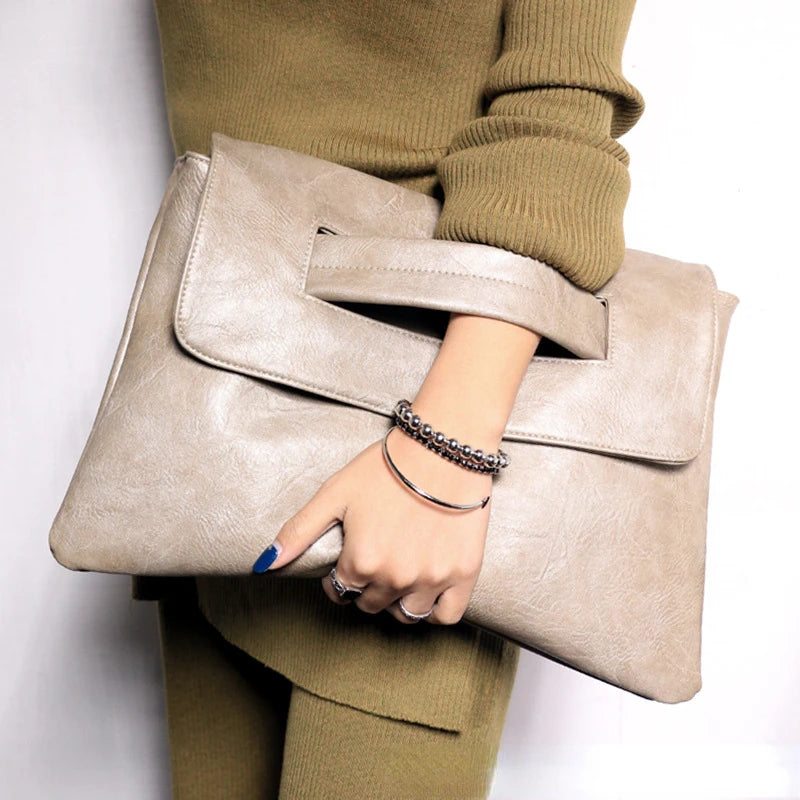 Women's Envelope Clutch Bag with Crossbody Strap