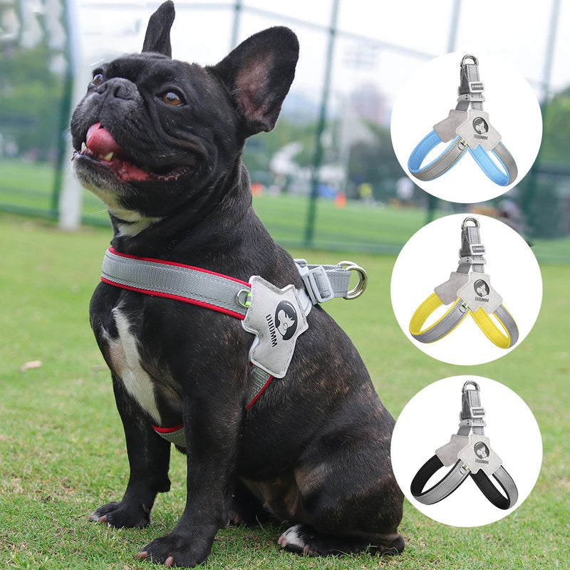 Arnés en forma de Y con reflejos para perros