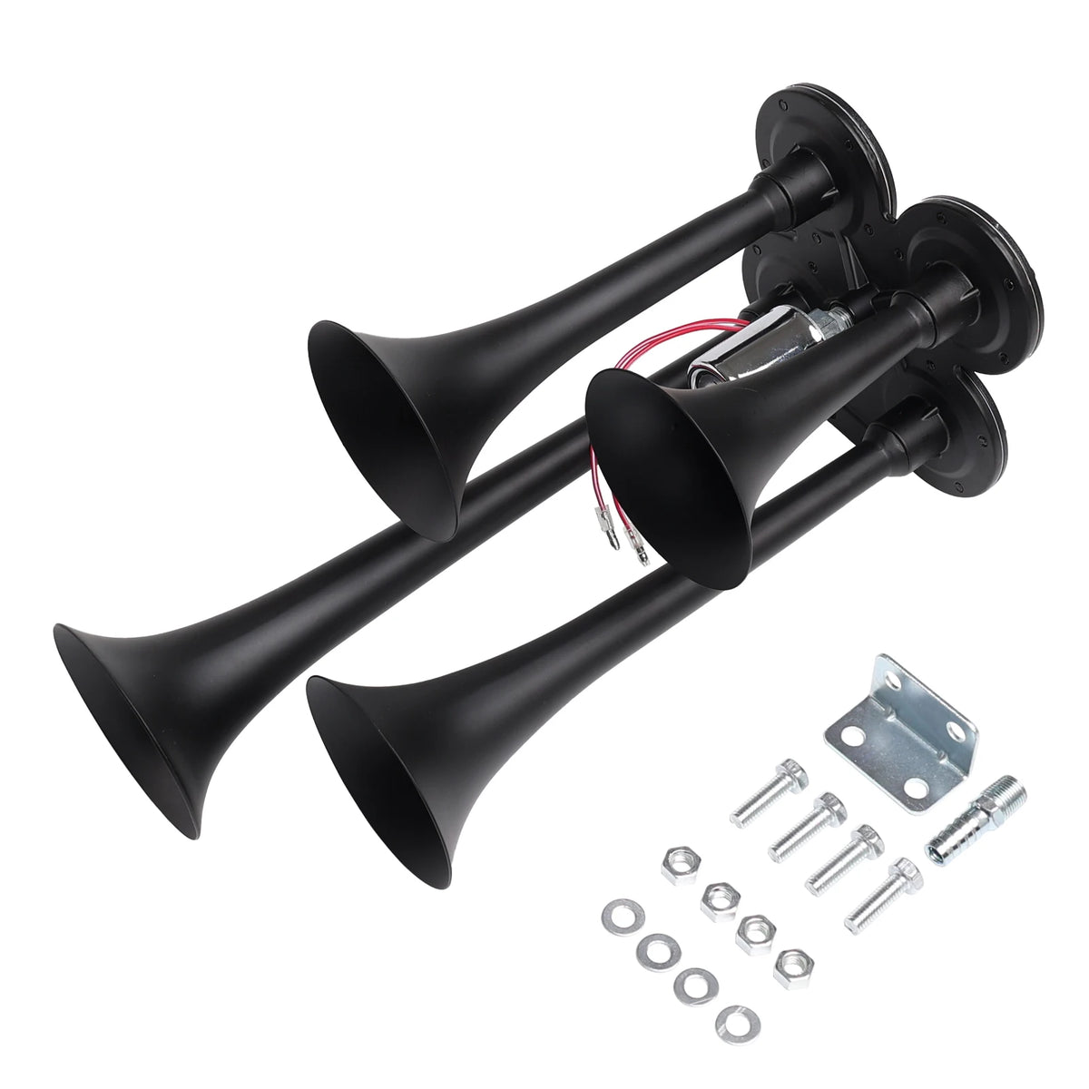 4 Trumpet Air Horn Kit with Solenoid Valve for Trucks and Vehicles
