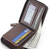 Men's Vintage PU Leather Wallet with Woven Tape Accent