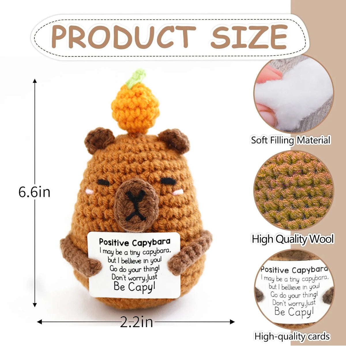 Handmade Crochet Pocket Hug Doll with Custom Message