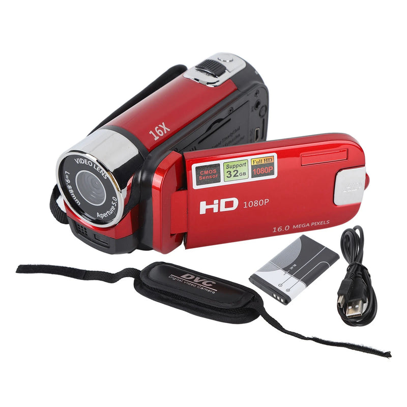 4K Video Camera with Rotatable 2.7-inch Screen, 48MP, 16x Digital Zoom