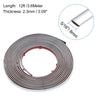 A circular coil of chrome car door edge guard trim strip with dimensions 12ft long and 2.3mm thick.