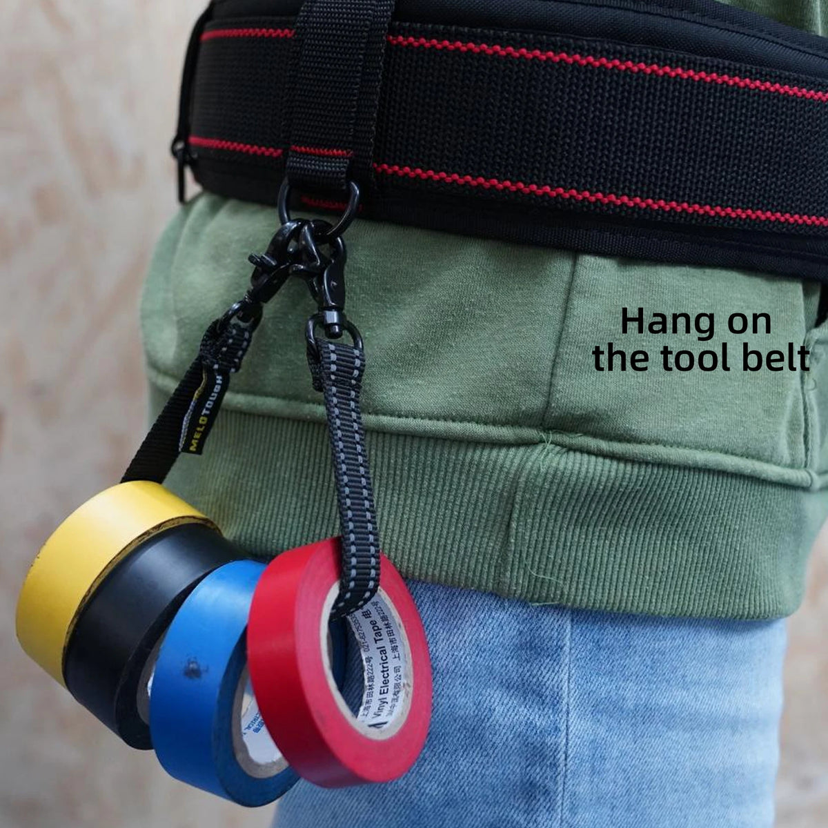 Durable Electrical Tape Holder with Snap Hook for Tool Belts and Pouches