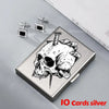 Skull Print Stainless Steel Credit Card Holder Wallet