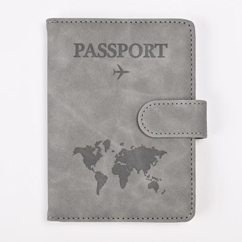 PU Leather Passport Holder with Credit Card Slots