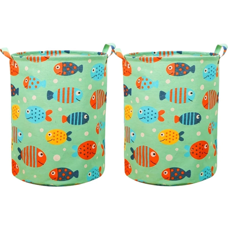 Foldable Fabric Laundry Basket with Handles
