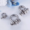 A set of heavy-duty 304 stainless steel pulleys with silent bearings shown against a white background.