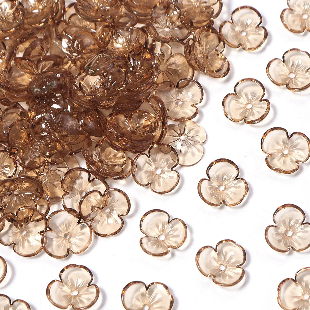 Floral Resin Bead Caps for Jewelry Making