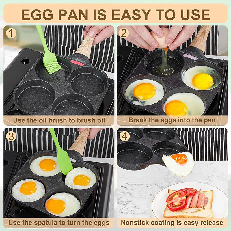Multi-Hole Non-Stick Frying Pan for Breakfast