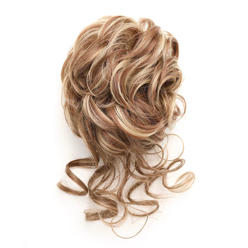 Synthetic Messy Bun Hair Extension with Claw Clip