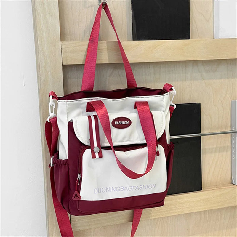 Everyday Nylon Tote Bag with Crossbody Strap