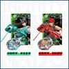 A set of Infinity Nado Spin Force Battle Tops featuring a green and red launcher and associated figures.