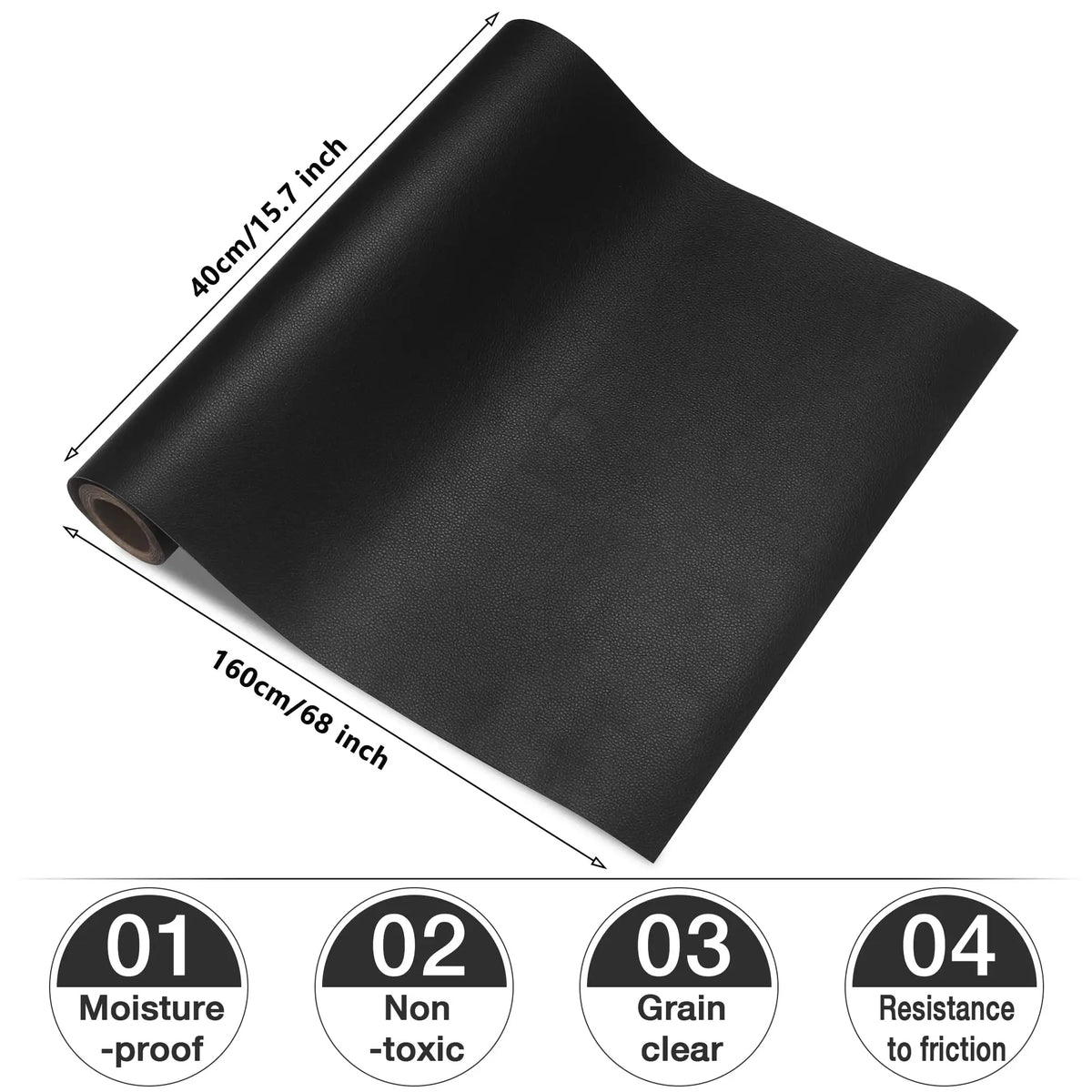 Self-Adhesive Leather Repair Patch Tape for Sofas, Car Seats & More