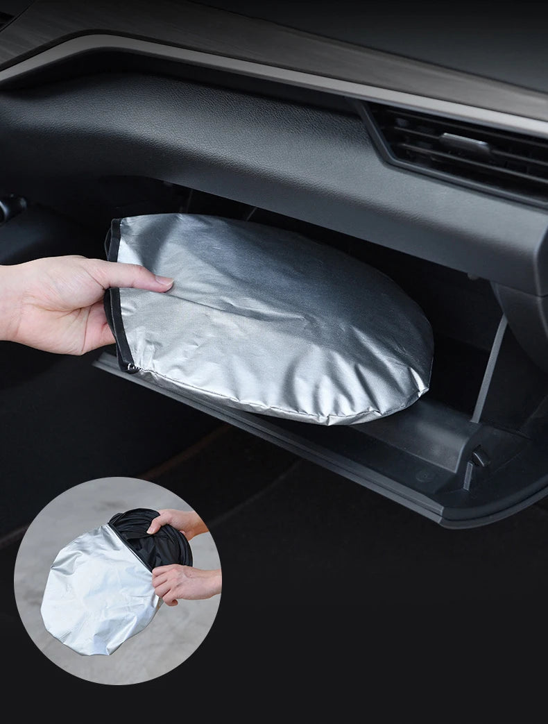 Titanium Silver Car Windshield Sunshade with Heat & Glare Protection