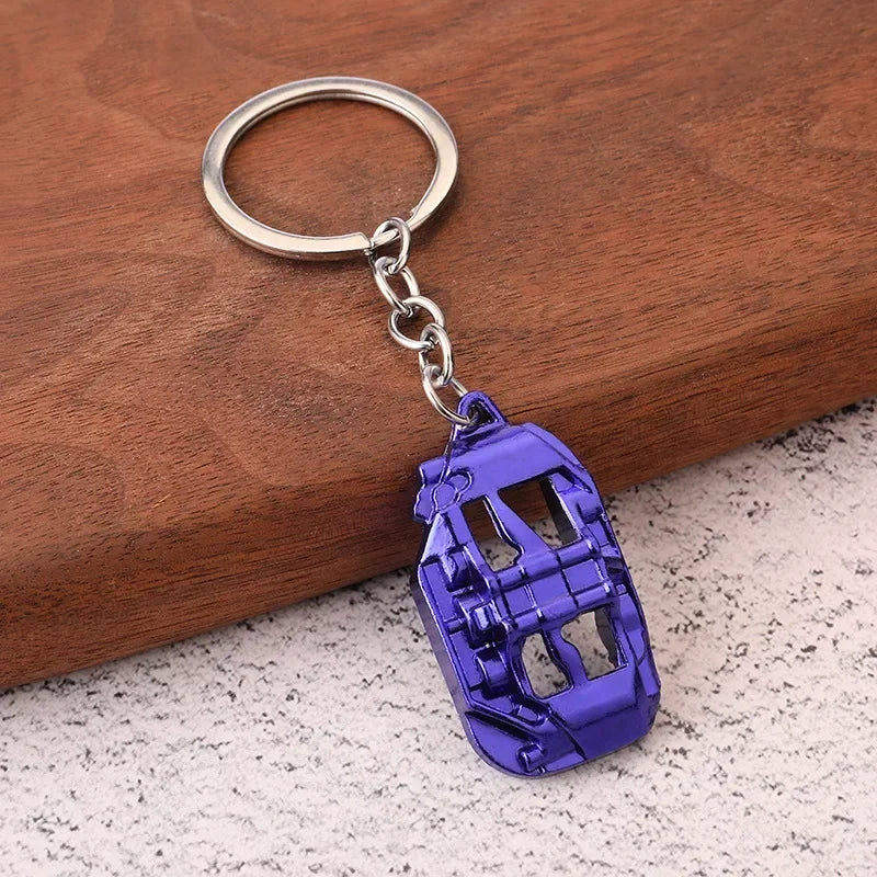 Gearbox Keychain with Turbo Hub and Brake Disc Pendant