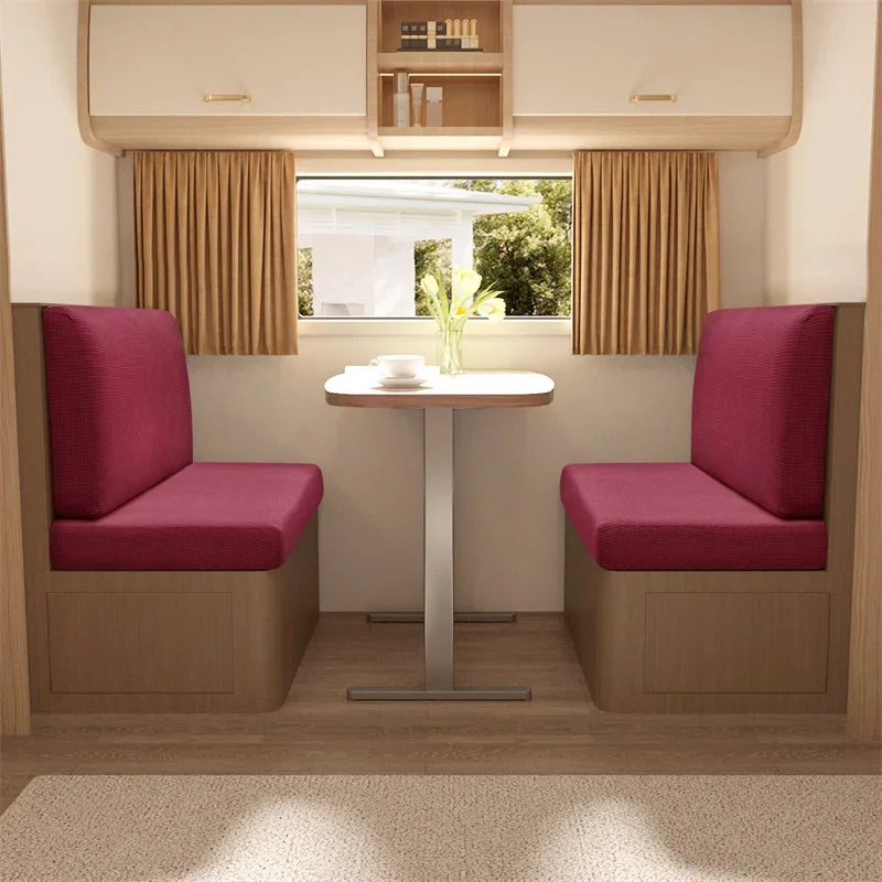 Stretch RV Dinette Cushion Covers with Water-Repellent Finish