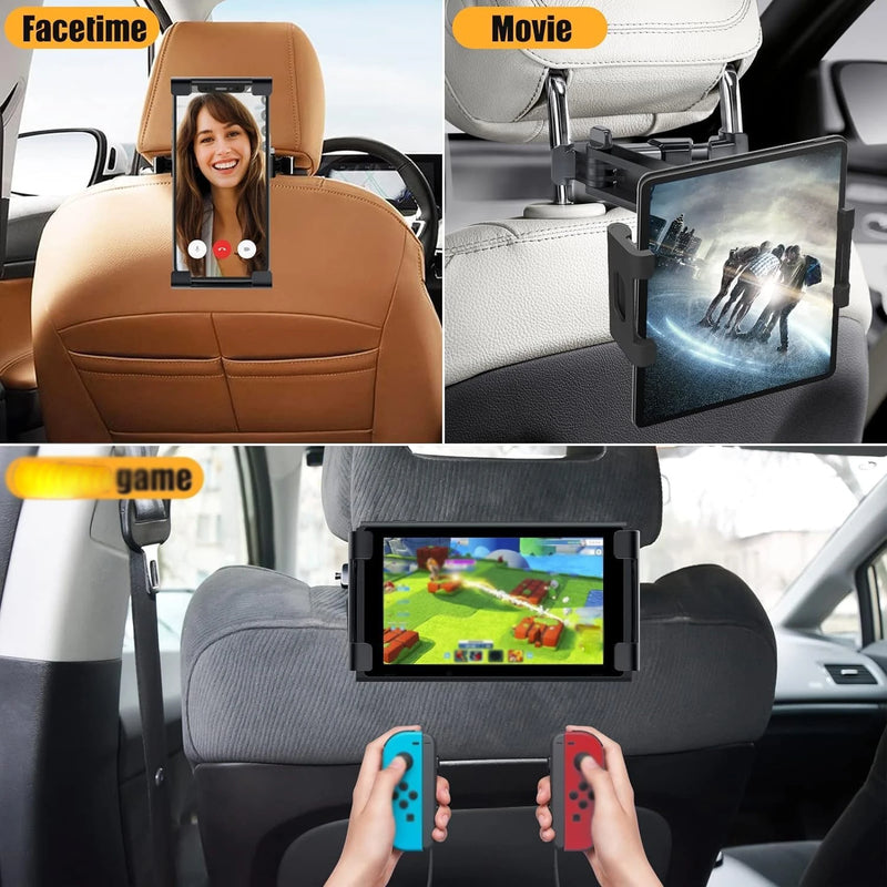 Verstellbare 3-in-1 Tablet-Halterung für Kopfstützen im Auto