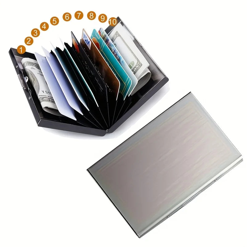 Slim RFID Blocking Metal Card Holder Wallet