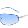 Oval Frameless Sunglasses with Gradient Lenses