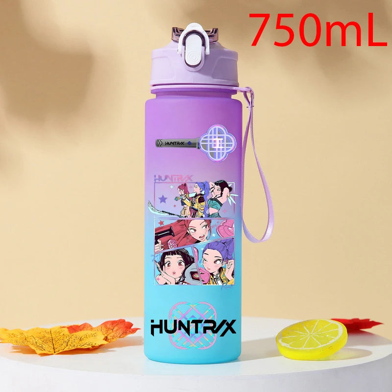 KPOP Demon Hunter 750ml Plastic Water Bottle