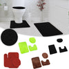 Plush Chenille Bathroom Rug Set with Non-Slip Backing