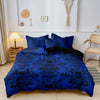 Gothic Skull Print Duvet Cover Set with Pillowcases - Soft Polyester Bedding for Adults