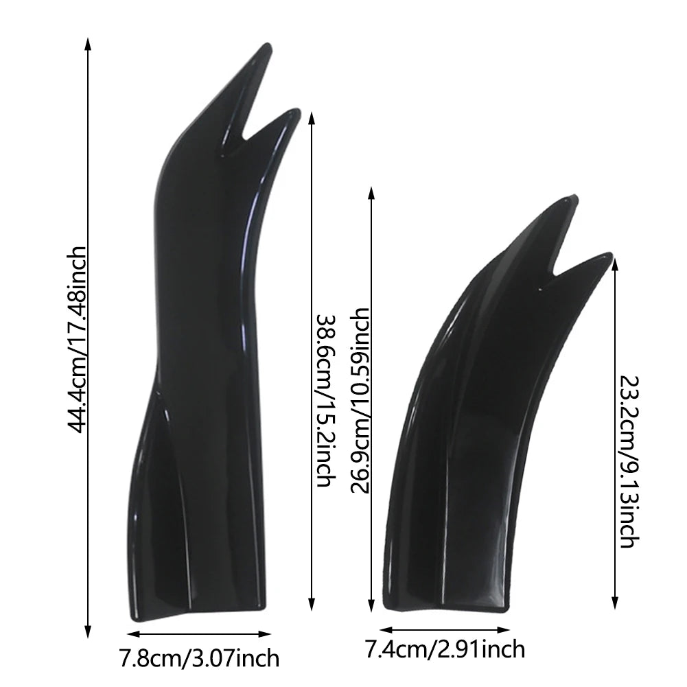 Universal Car Rear Bumper Splitters with Carbon Fiber Finish